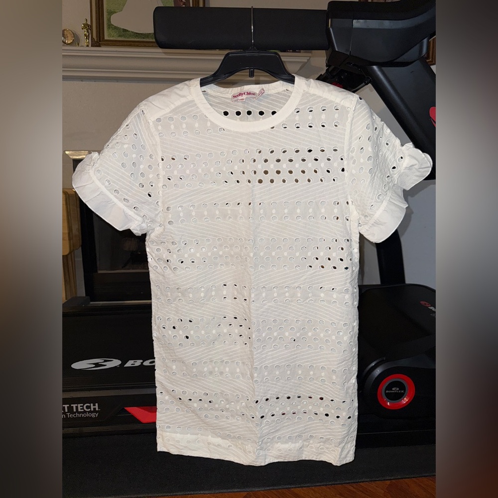 Pre Owned See by Chloé White embroidered top(6)